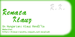 renata klauz business card